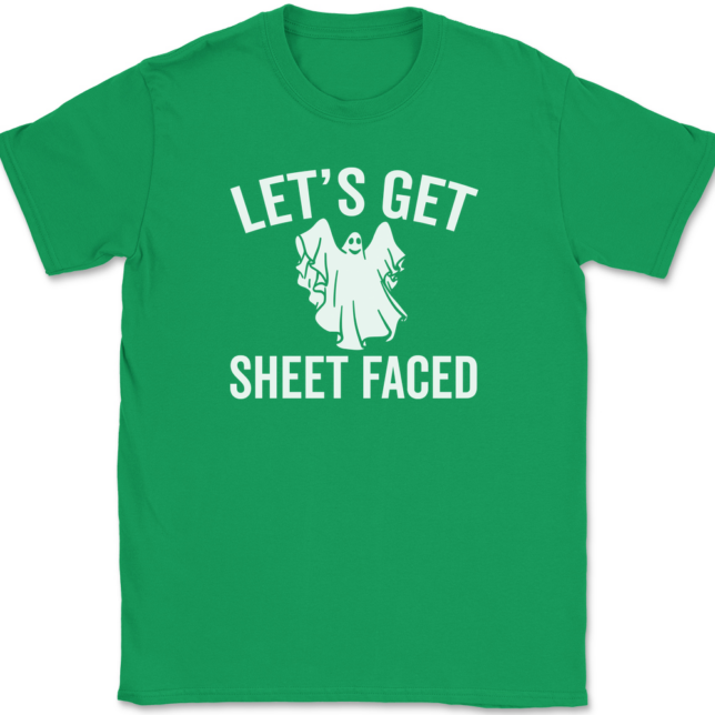 Let's Get Sheet Faced T-Shirt Mens Tee - Image 7