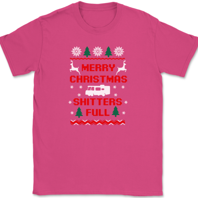 Merry Christmas Shitters Full T-Shirt Mens Tee - Image 8