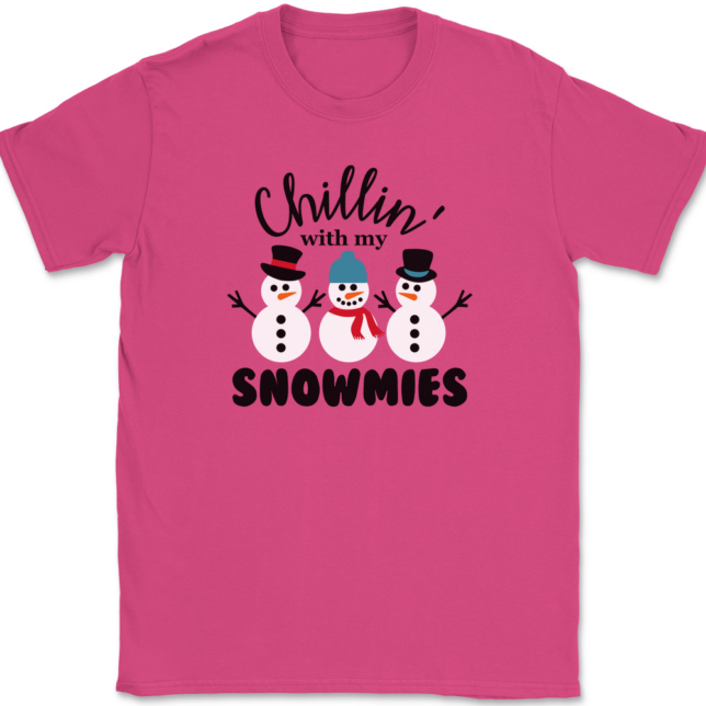 Chillin With My Snowmies T-Shirt Mens Tee - Image 8