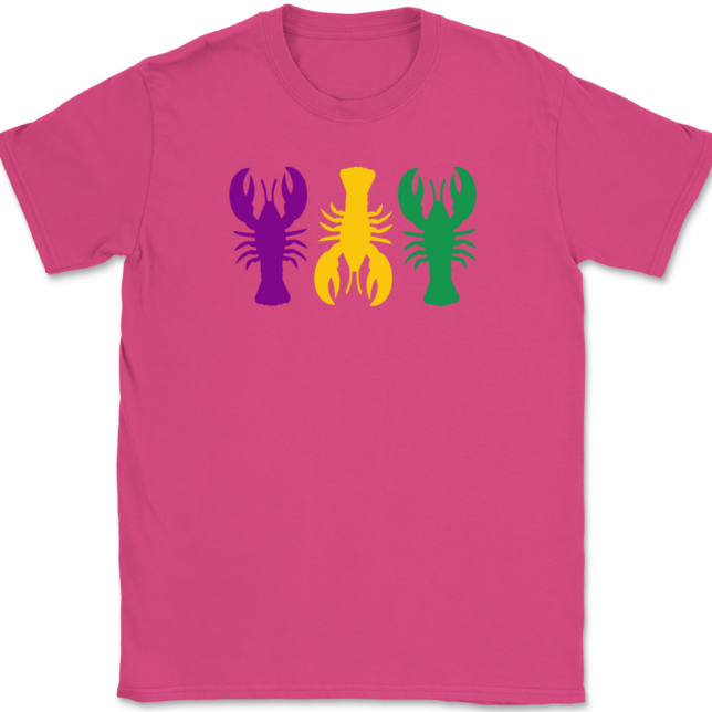 Mardi Gras Crawfish T-Shirt Mens Tee - Image 8