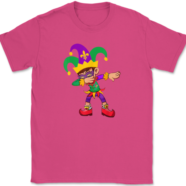 Dabbing Mardi Gras T-Shirt Mens Tee - Image 8