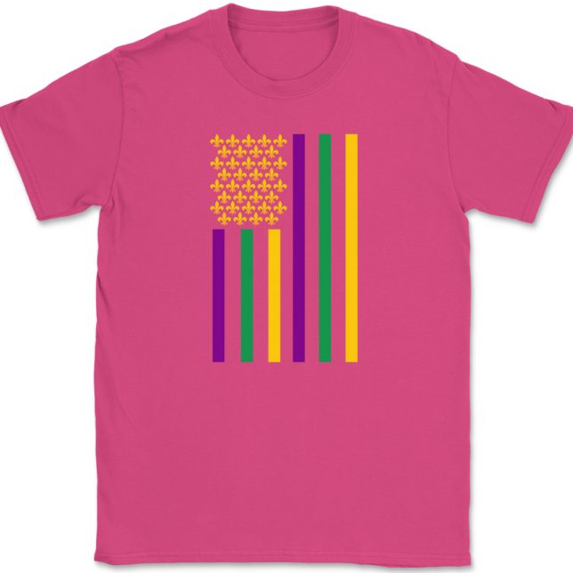 American Mardi Gras T-Shirt Mens Tee - Image 8