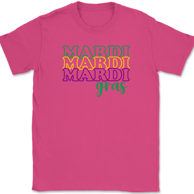 Triple Mardi Gras T-Shirt Mens Tee - Image 8