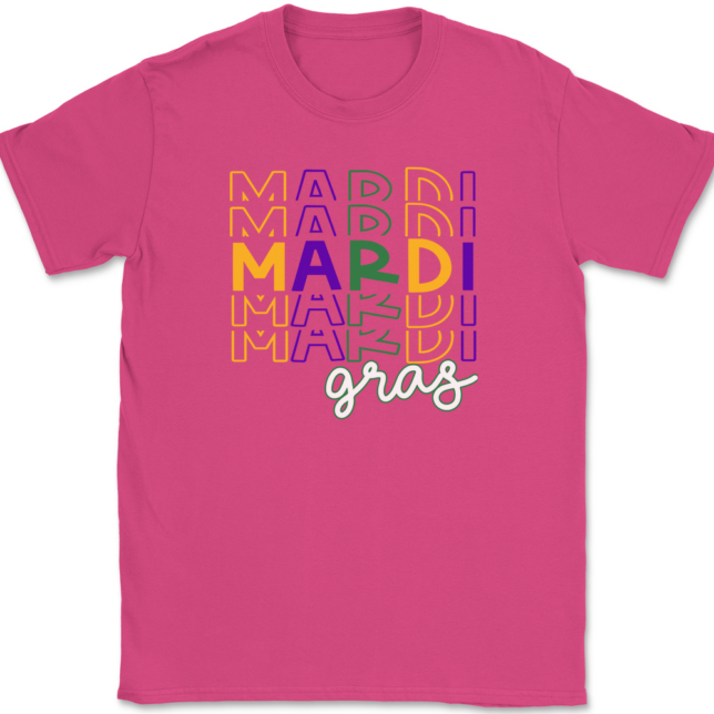 Mardi Gras Stack T-Shirt Mens Tee - Image 8