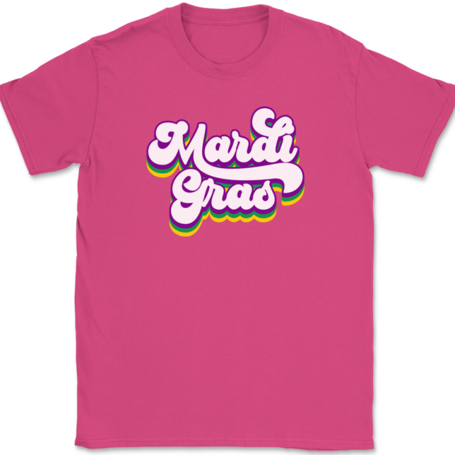 Mardi Gras Retro T-Shirt Mens Tee - Image 8