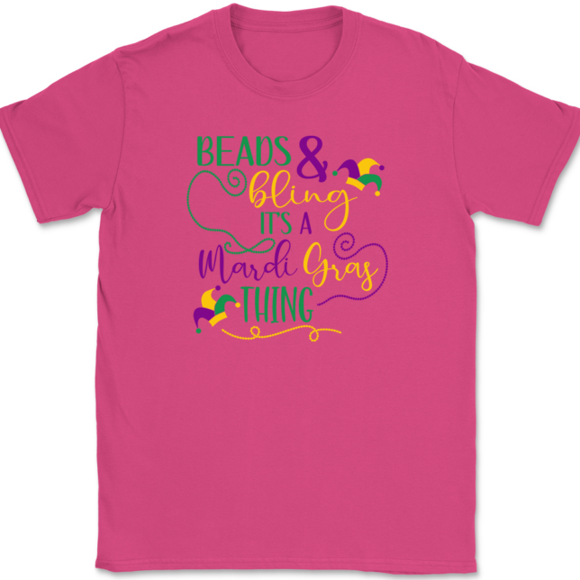 Beads and Bling It's a Mardi Gras Thing T-Shirt Mens Tee - Image 8