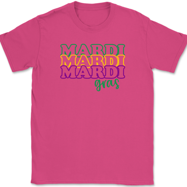 Mardi Gras Outline T-Shirt Mens Tee - Image 8