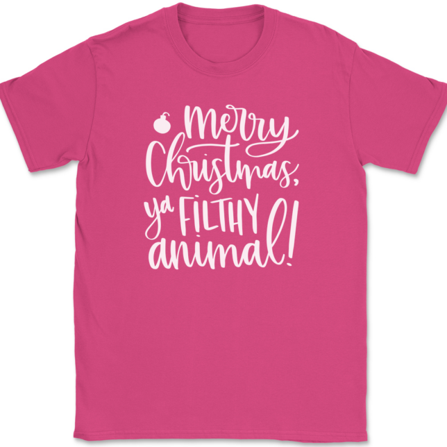 Merry Christmas Ya Filthy Animal T-Shirt Mens Tee - Image 8