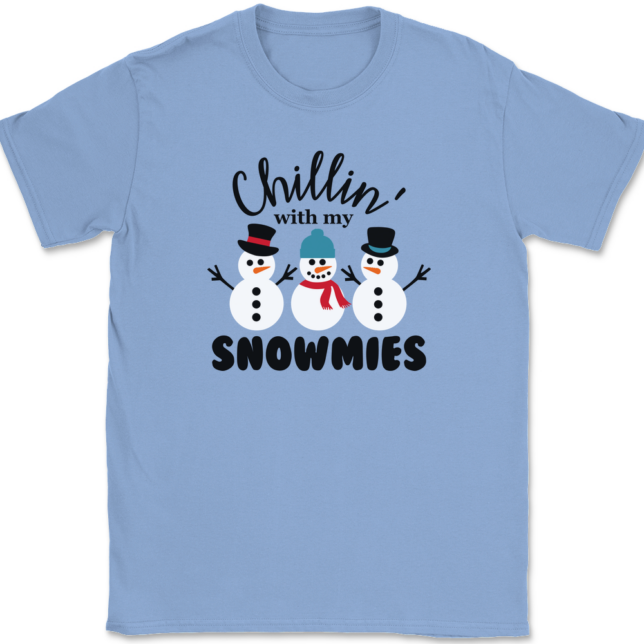 Chillin With My Snowmies T-Shirt Mens Tee - Image 9