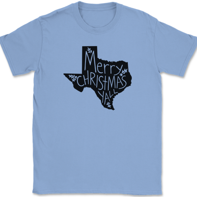 Texas Merry Christmas Yall T-Shirt Mens Tee - Image 9