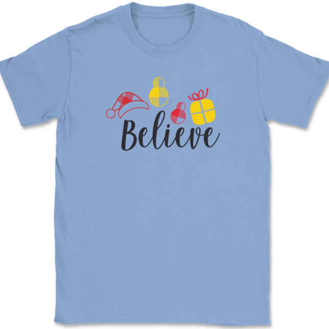 Christmas Believe T-Shirt Mens Tee - Image 9