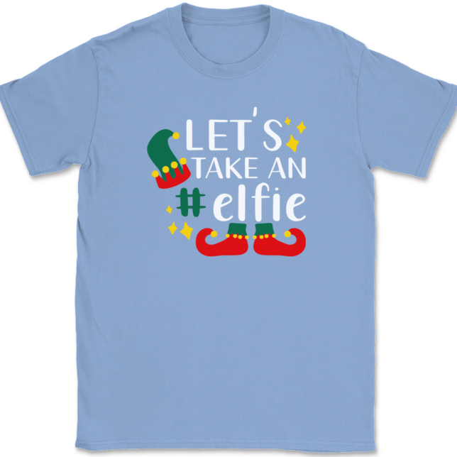 Let's Take An Elfie T-Shirt Mens Tee - Image 9