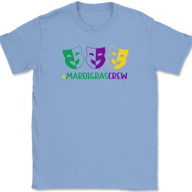 Hashtag Mardi Gras Crew T-Shirt Mens Tee - Image 9