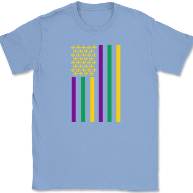 American Mardi Gras T-Shirt Mens Tee - Image 9