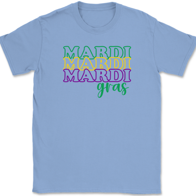 Triple Mardi Gras T-Shirt Mens Tee - Image 9