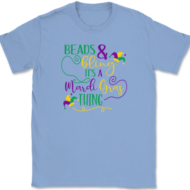 Beads and Bling It's a Mardi Gras Thing T-Shirt Mens Tee - Image 9