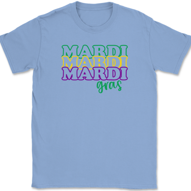 Mardi Gras Outline T-Shirt Mens Tee - Image 9