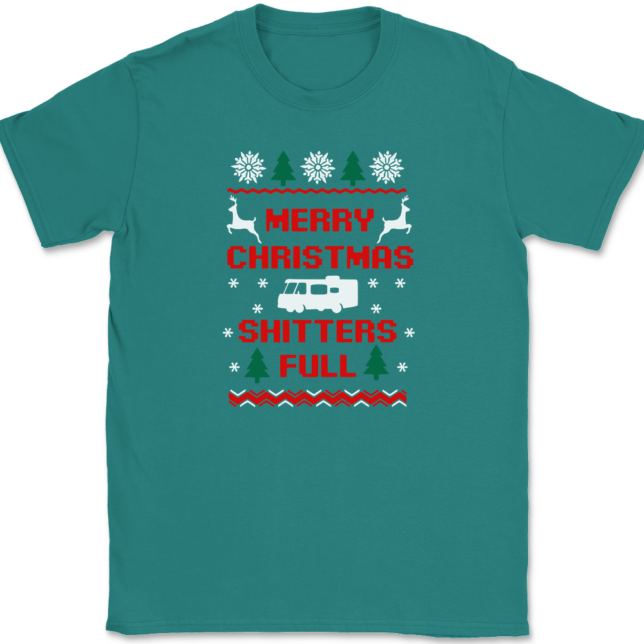 Merry Christmas Shitters Full T-Shirt Mens Tee - Image 10