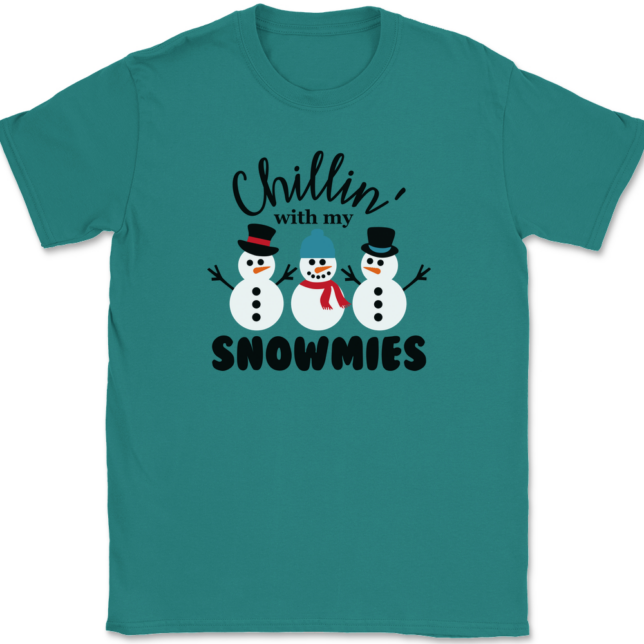 Chillin With My Snowmies T-Shirt Mens Tee - Image 10