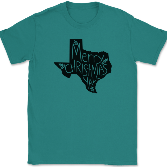 Texas Merry Christmas Yall T-Shirt Mens Tee - Image 10