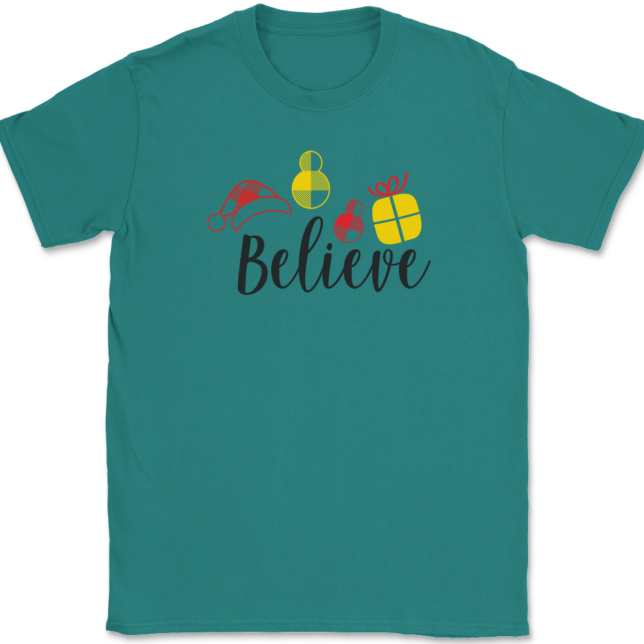 Christmas Believe T-Shirt Mens Tee - Image 10