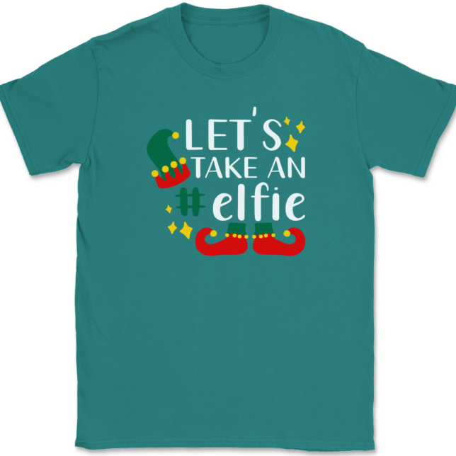 Let's Take An Elfie T-Shirt Mens Tee - Image 10