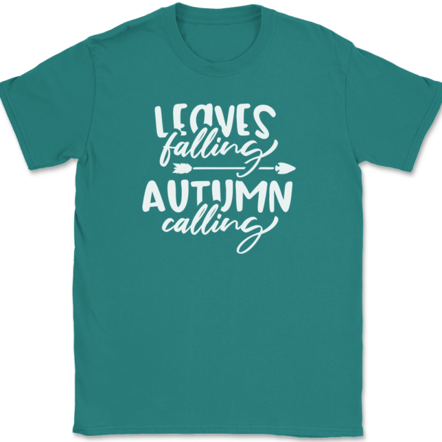 Leaves Falling Autumn Calling T-Shirt Mens Tee - Image 10