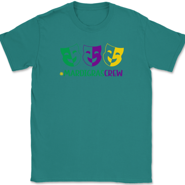 Hashtag Mardi Gras Crew T-Shirt Mens Tee - Image 10