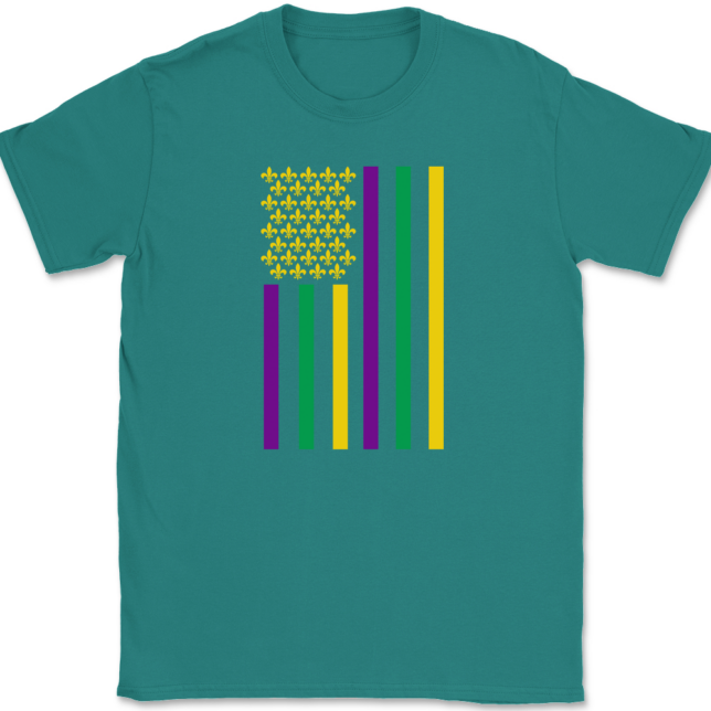 American Mardi Gras T-Shirt Mens Tee - Image 10