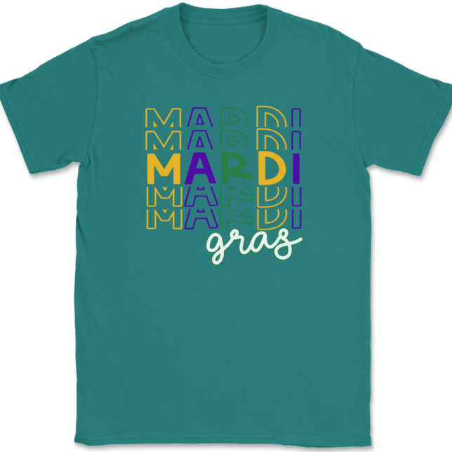 Mardi Gras Stack T-Shirt Mens Tee - Image 10