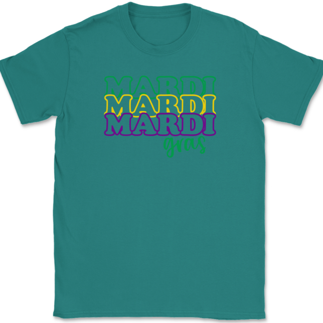 Mardi Gras Outline T-Shirt Mens Tee - Image 10