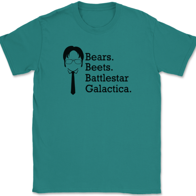 Bears Beets Battlestar Galactica T-Shirt Mens Tee - Image 10