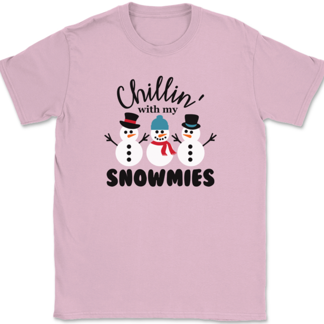 Chillin With My Snowmies T-Shirt Mens Tee - Image 11