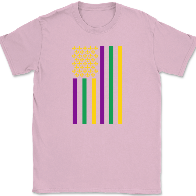 American Mardi Gras T-Shirt Mens Tee - Image 11