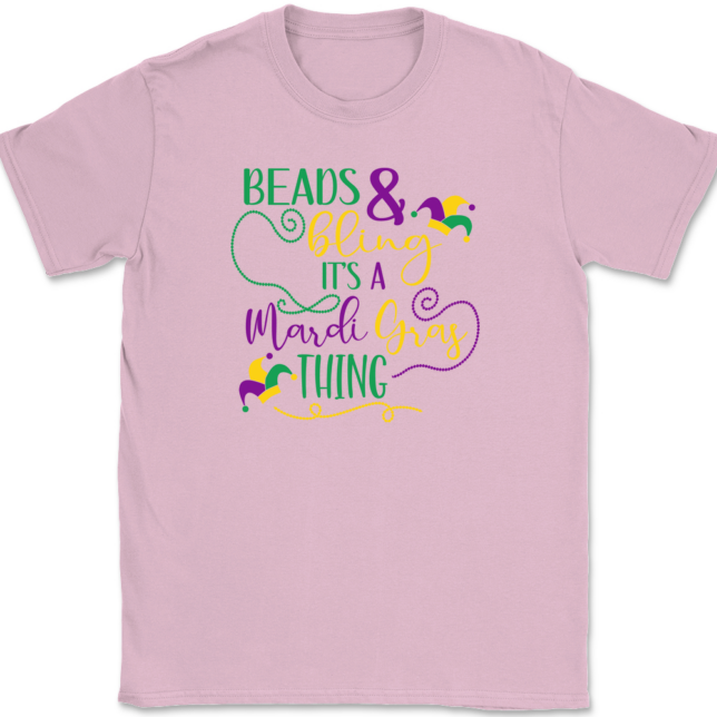 Beads and Bling It's a Mardi Gras Thing T-Shirt Mens Tee - Image 11