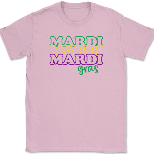 Mardi Gras Outline T-Shirt Mens Tee - Image 11