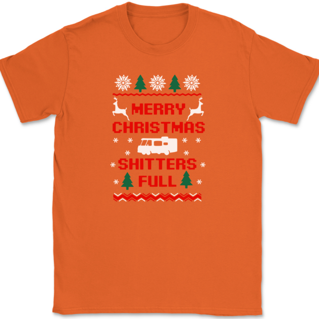 Merry Christmas Shitters Full T-Shirt Mens Tee - Image 12