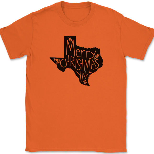 Texas Merry Christmas Yall T-Shirt Mens Tee - Image 12