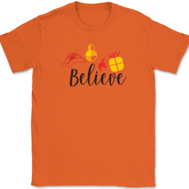 Christmas Believe T-Shirt Mens Tee - Image 12