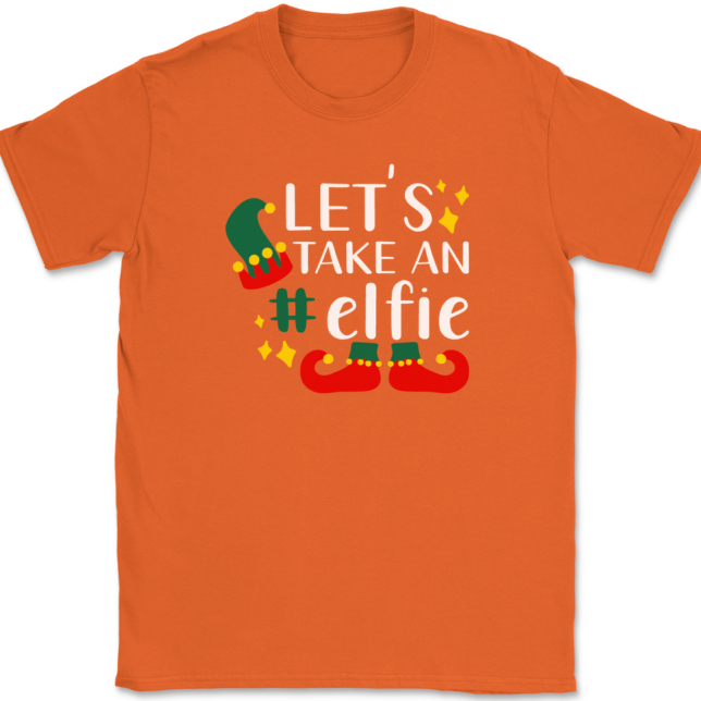 Let's Take An Elfie T-Shirt Mens Tee - Image 12