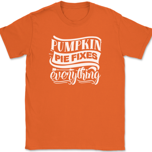 Pumpkin Pie Fixes Everything T-Shirt Mens Tee - Image 12