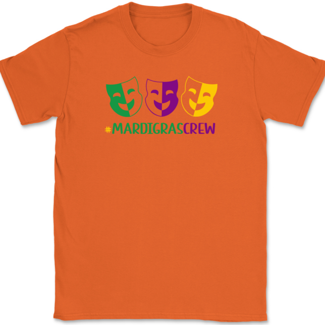 Hashtag Mardi Gras Crew T-Shirt Mens Tee - Image 12