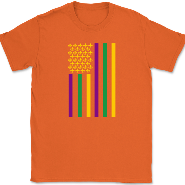 American Mardi Gras T-Shirt Mens Tee - Image 12