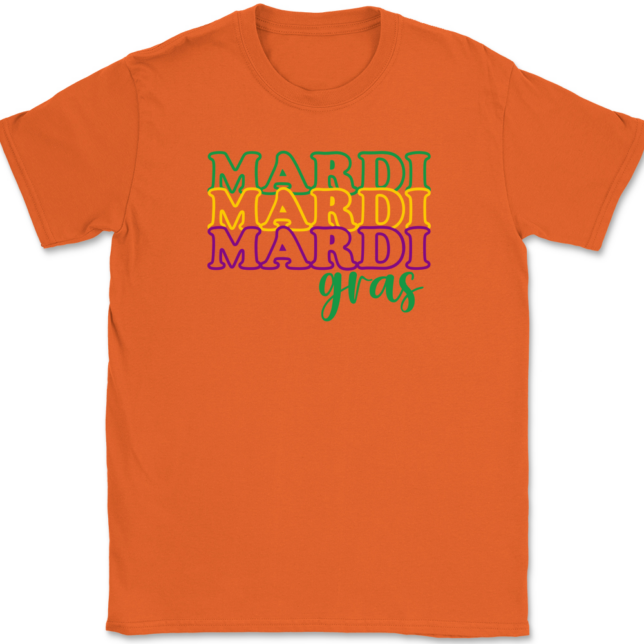 Triple Mardi Gras T-Shirt Mens Tee - Image 12