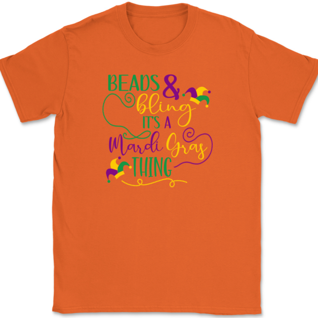 Beads and Bling It's a Mardi Gras Thing T-Shirt Mens Tee - Image 12