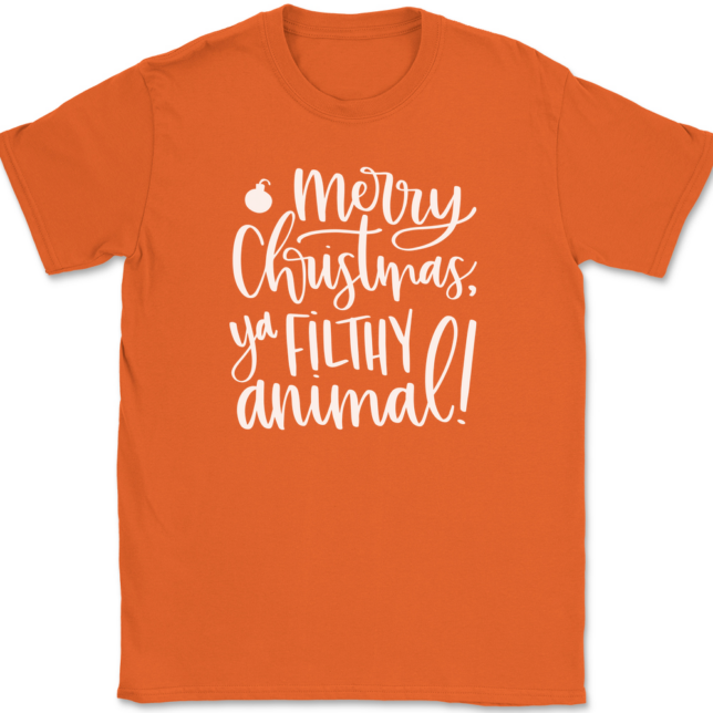 Merry Christmas Ya Filthy Animal T-Shirt Mens Tee - Image 12