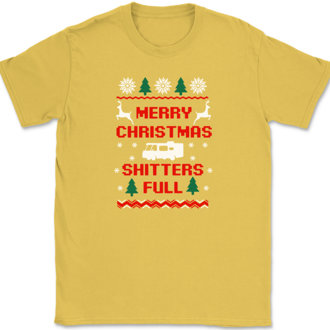 Merry Christmas Shitters Full T-Shirt Mens Tee - Image 13