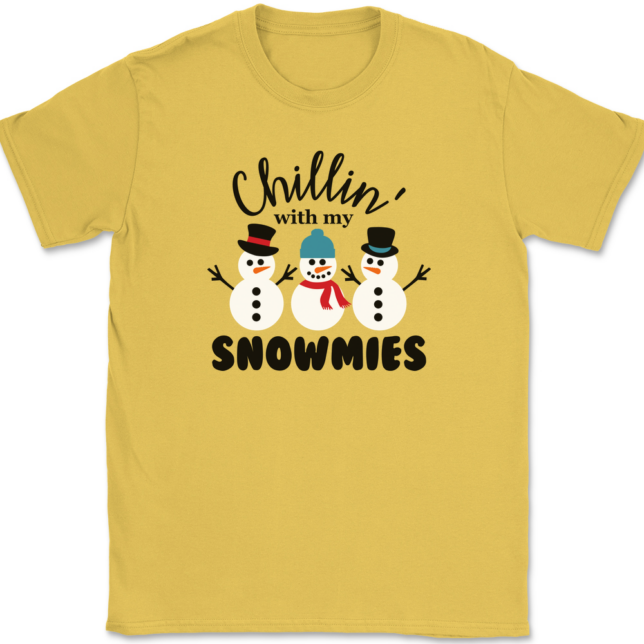 Chillin With My Snowmies T-Shirt Mens Tee - Image 13