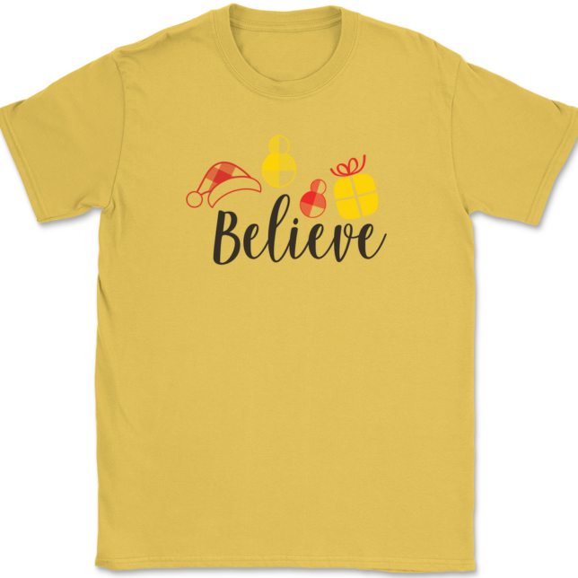 Christmas Believe T-Shirt Mens Tee - Image 13