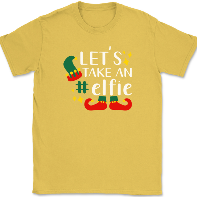 Let's Take An Elfie T-Shirt Mens Tee - Image 13